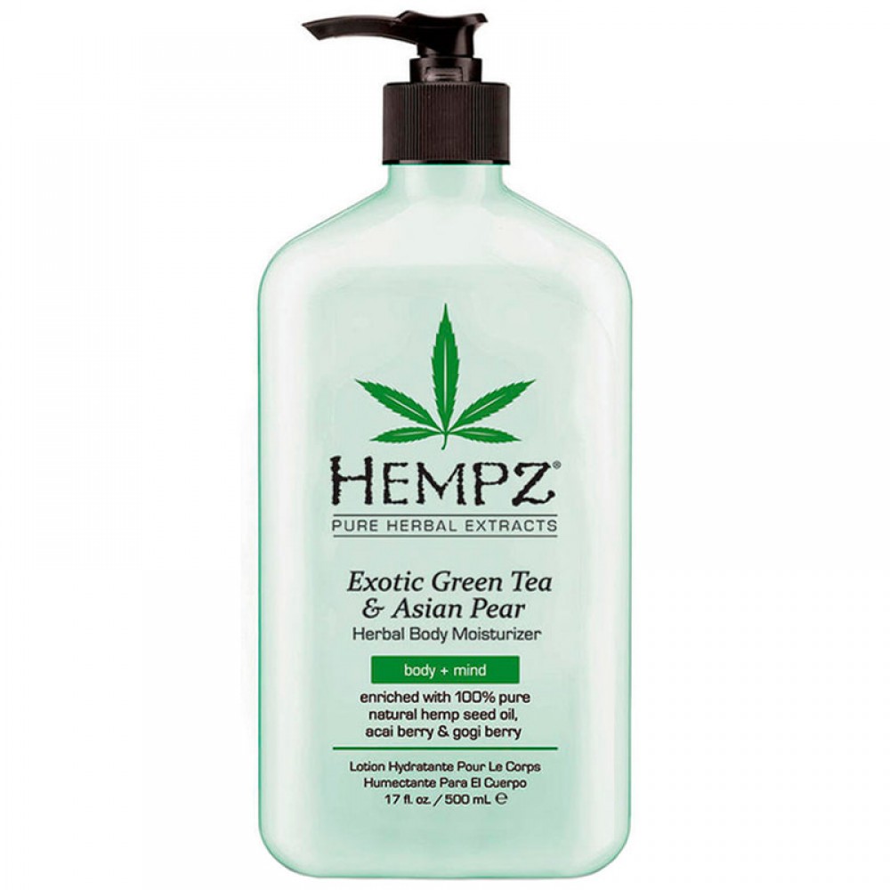 HEMPZ Exotic Green Tea Asian Pear Herbal Moisturizer 500ml - Молочко для тіла Зелений чай та Груша